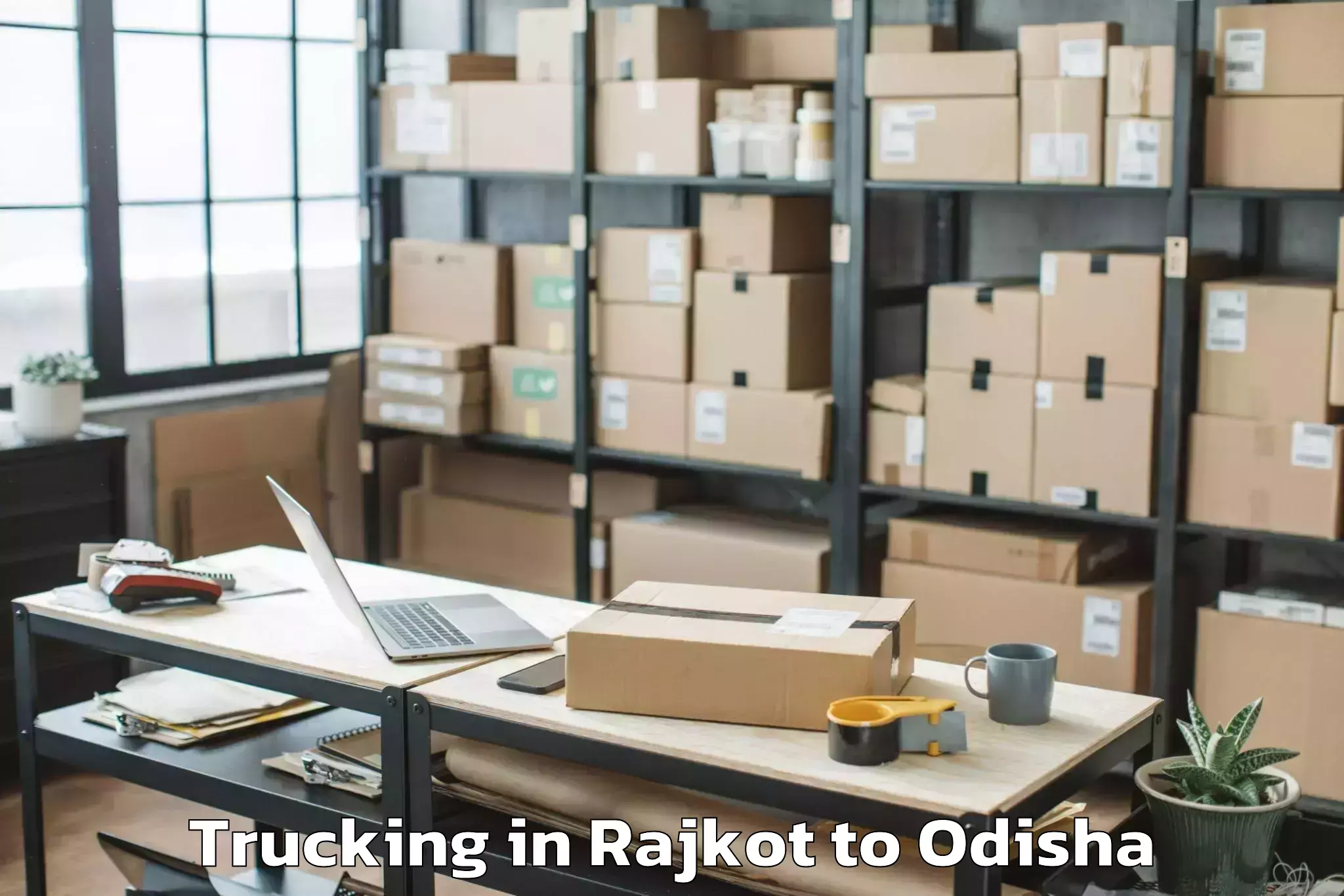 Top Rajkot to Mudulipada Trucking Available